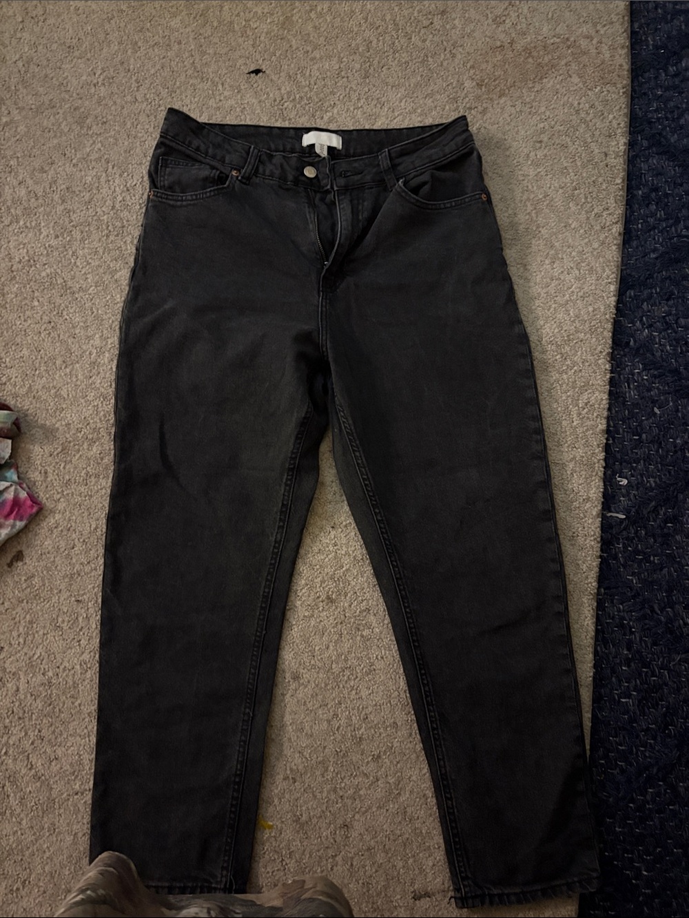H&M Black Straight-Leg Jeans